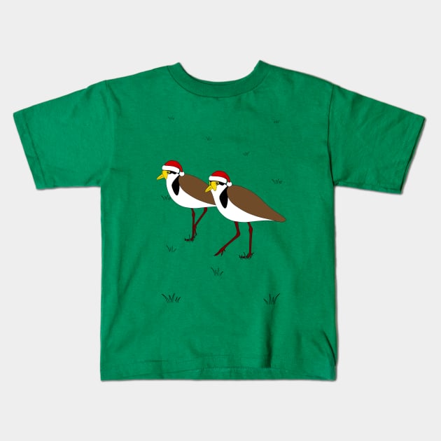 Christmas Plover Kids T-Shirt by BinChickenBaby